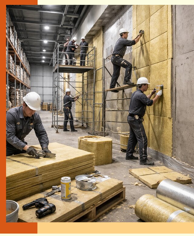 Утепление логистического центра в Полысаеве качественно и экономично