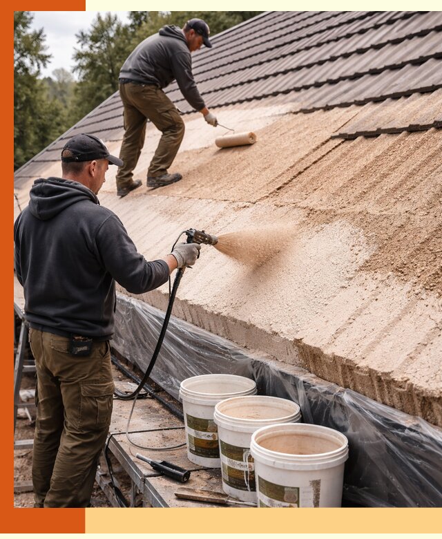 Утепление кровли жидкой пробкой в Полысаеве для домов и зданий